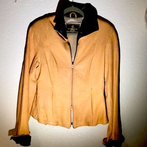 Italian Leather Fitted Jacket